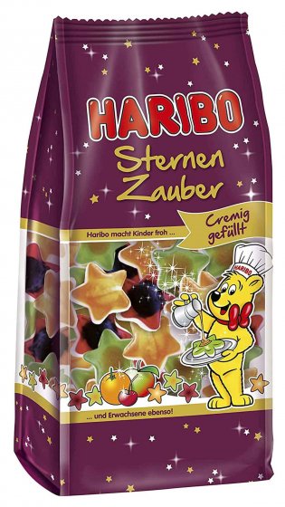 Haribo Sternen Zauber Fruchtgummi Sterne 3 fach sortiert 250g 
