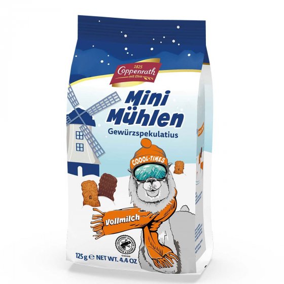 Coppenrath Mini Mühlen Gewürzspekulatius mit Vollmilchschokolade 125g 