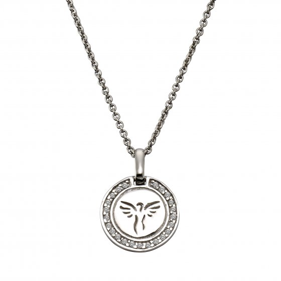 Halskette Silber 925 rhodiniert 36/40cm lang mit Engel-Motiv 