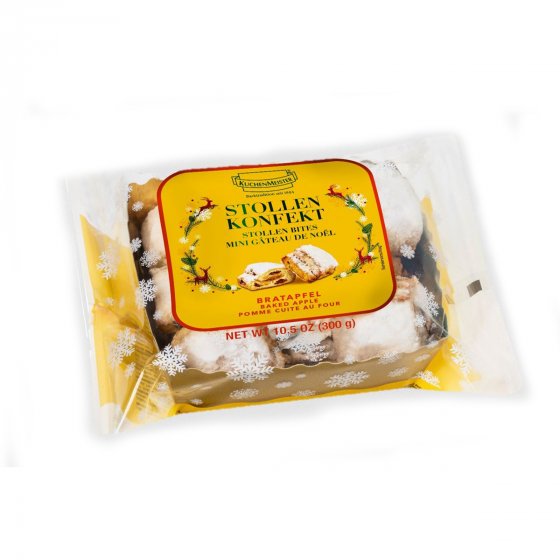 KuchenMeister Stollen Konfekt Bratapfel mit Rosinen und Apfel 300g 