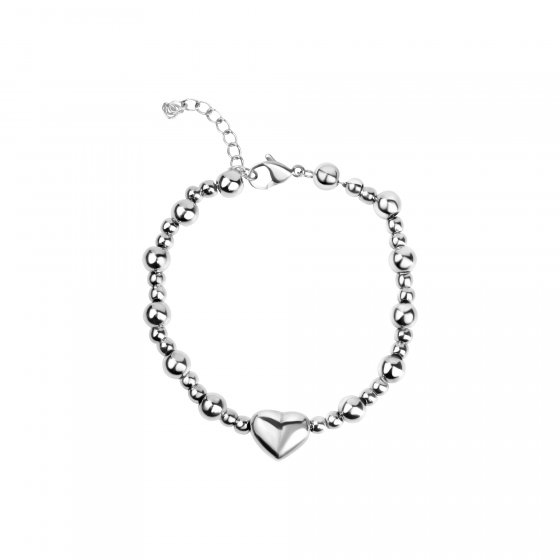Armband Edelstahl Kugelarmband mit Herz 