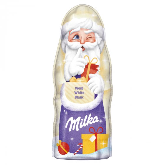 Milka Weihnachtsmann weiße Schokolade Alpenmilchschokolade 90g 