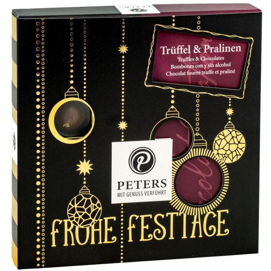 Peters Frohe Festtage Trüffel Pralinen 16 Stück mit Schokolade 200g 
