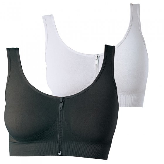 Komfort-Reißverschluss-Bustier 2er-Set 