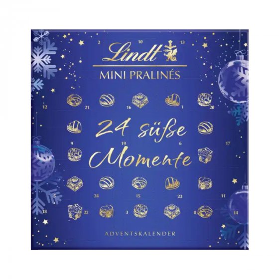 Lindt Adventskalender Mini Pralinés feine Auswahl Packung 125g 