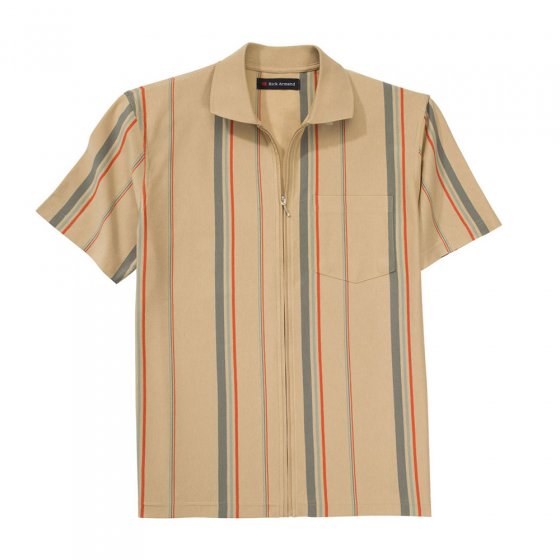 Polo-Shirt m.Ganzreissv.,beige XXL | Beige