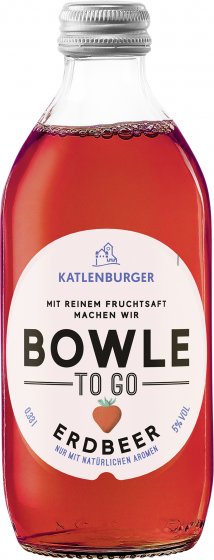Katlenburger Bowle To Go Erdbeere mit fruchtig reinem Fruchtsaft 330ml 