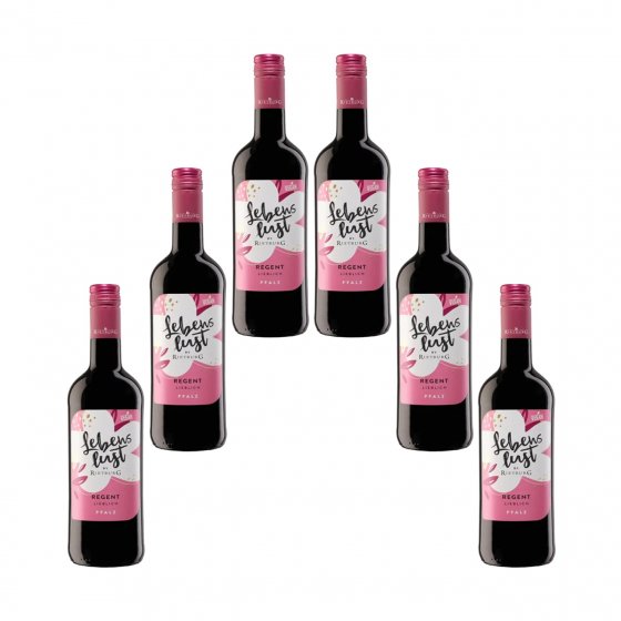 Rietburg Lebenslust Regent Rotwein fruchtig süß 750ml 6er Pack 