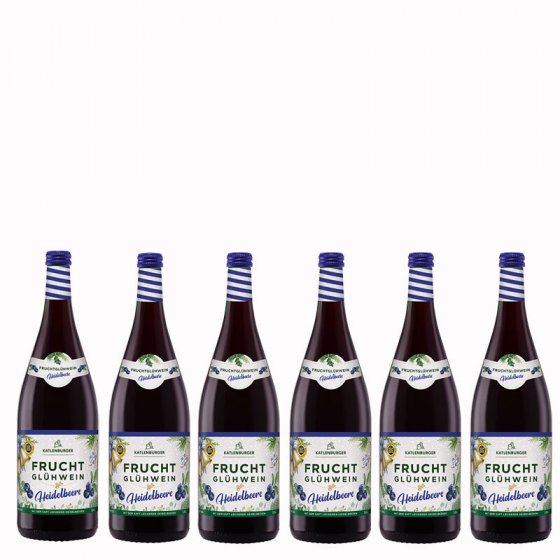 Katlenburger Heidelbeere Fruchtglühwein süß und fruchtig 6 x 1000ml 