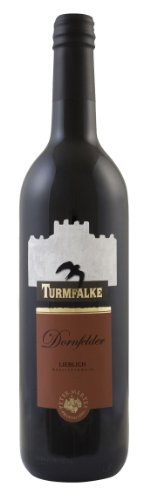 Turmfalke Dornfelder Rotwein Lieblich Qualitätswein aus Hessen 750ml 