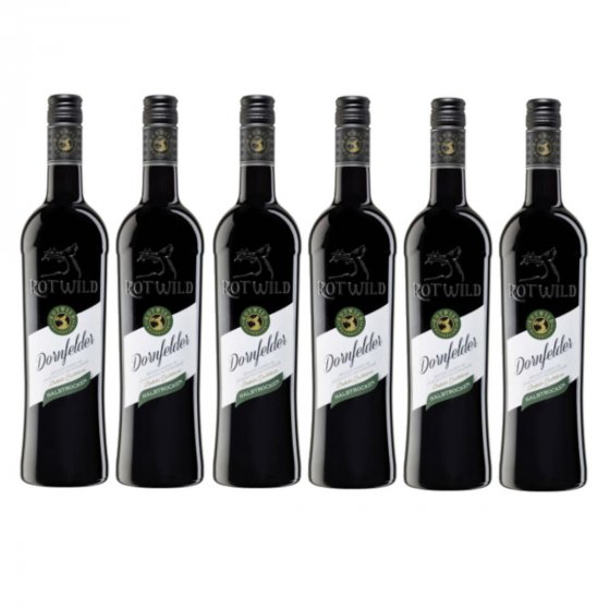 Rotwild Dornfelder halbtrocken feine Fruchtaromen 750ml 6er Pack 