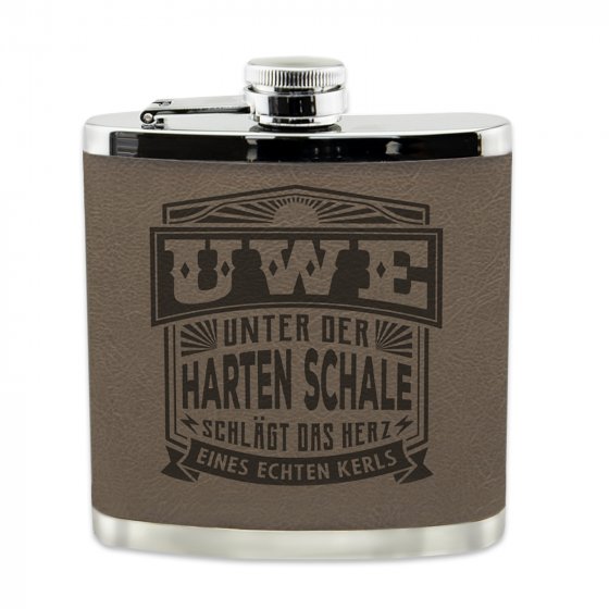 Echter Kerl Flachmann Uwe