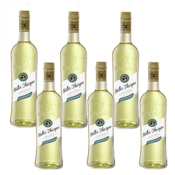 Rotwild Müller Thurgau halbtrockener Weißwein 750ml 6er Pack 