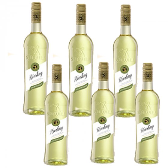 Rotwild Riesling halbtrockener Weißwein feines Aroma 750ml 6er Pack 