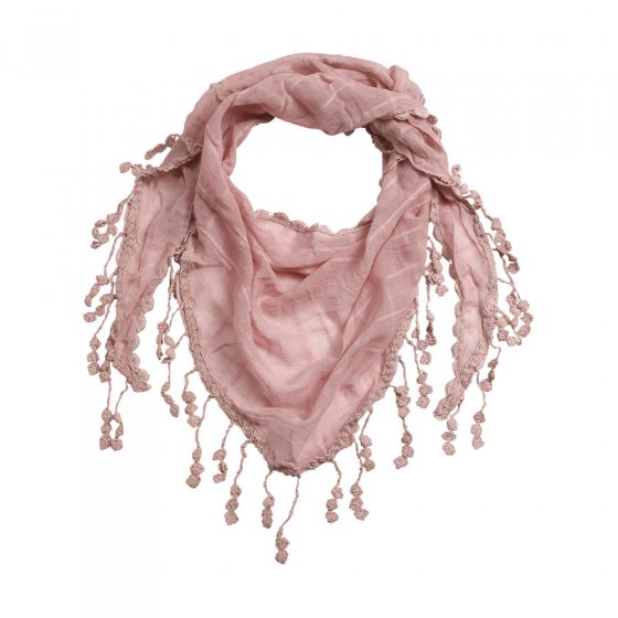 Schal,Spitzen-Fransenmix,offwh | Offwhite