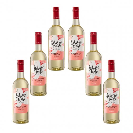Rietburg Lebenslust Muskateller Riesling fruchtig 750ml 6er Pack 