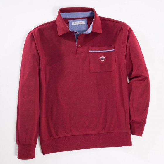 Interlock-Langarmshirt,Bordeau XXL | Bordeaux