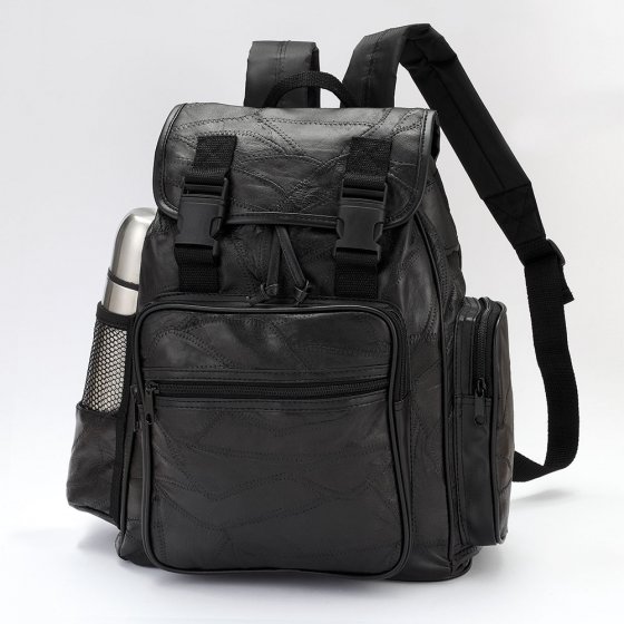 Patchwork-Rucksack aus Leder 