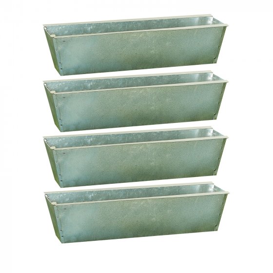 Pflanzkasten für Palette 4er-Set verzinktes Stahlblech