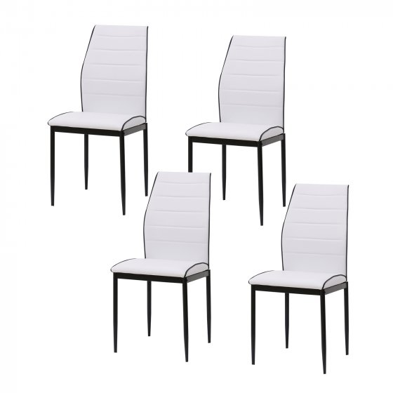 Stuhl Madison PU 4er-Set Weiß