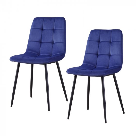 Stuhl Mesa Velvet Blau
