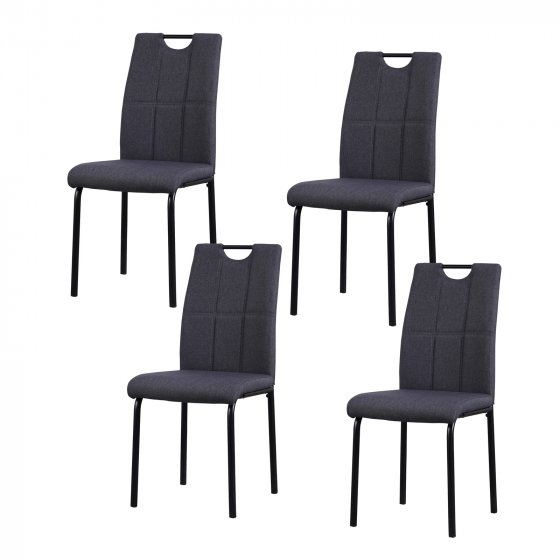 Stuhl Denton 4er-Set Grau