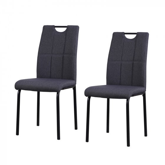 Stuhl Denton 2er-Set Grau