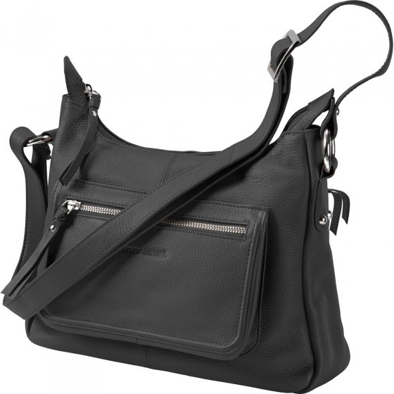 Crossbody-Tasche aus Leder | Schwarz