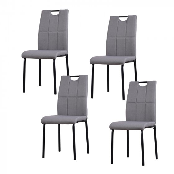 Stuhl Denton 4er-Set Hellgrau