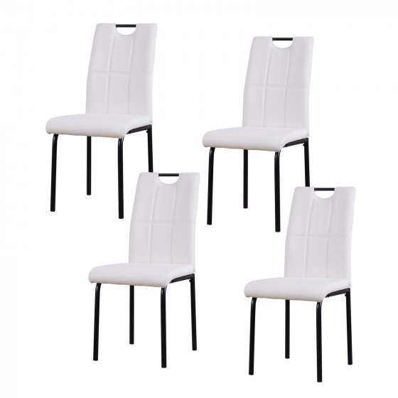 Stuhl Denton PU 4er Set Weiß