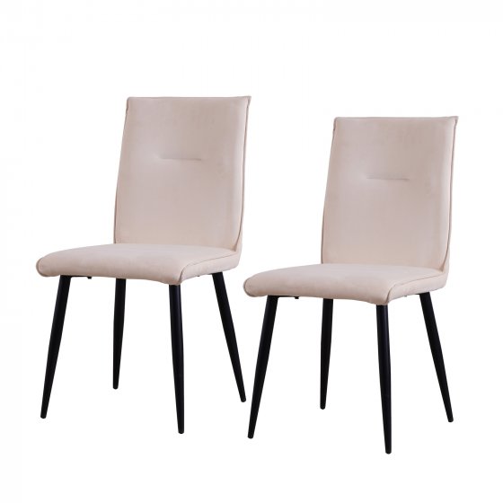 Esszimmerstuhl 2er Set Creme Salinas