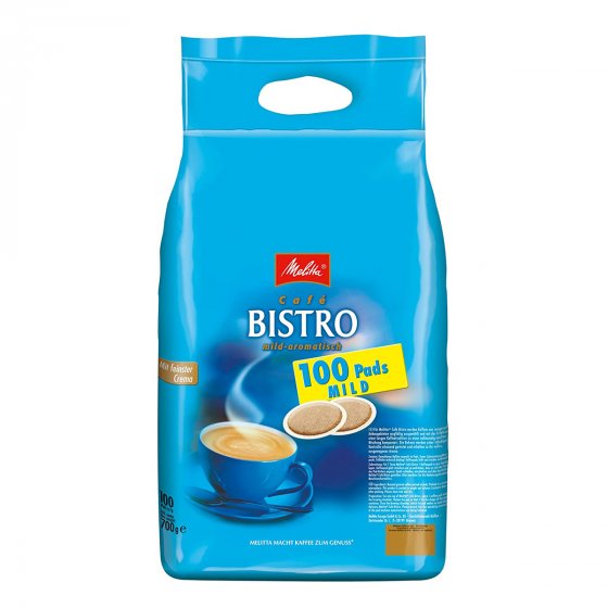 Melitta Bistro Kaffee Pads mild feiner Röstkaffee 100 Stück 700g 