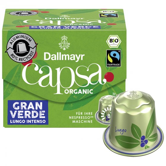 Dallmayr Bio Capsa Organic Lungo Intenso Cran Verde Fairtrade 56g 