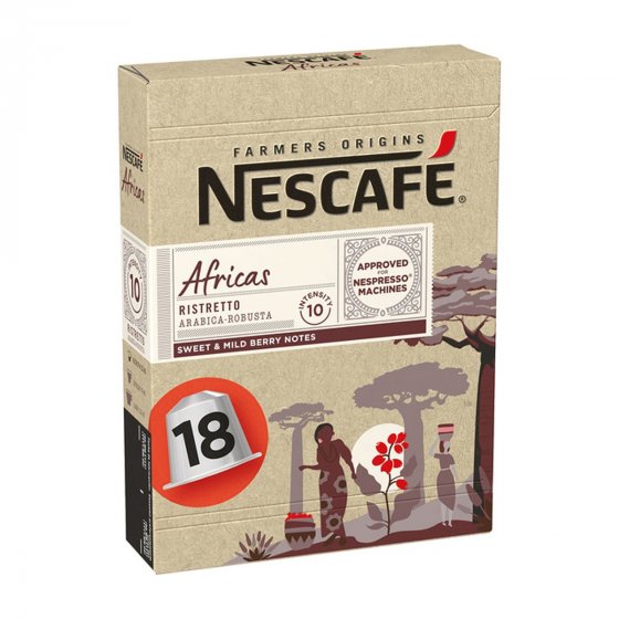 Nescafe Farmers Origins Africas Ristretto Coffee 18 Kapseln 93g 
