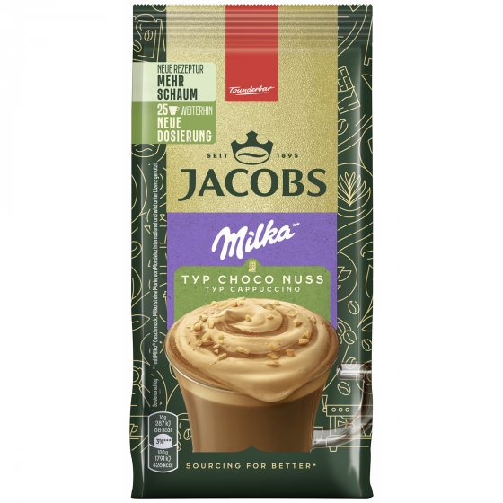 Jacobs Milka Cappuccino Choco Nuss aromatisiertes Getränkepulver 400g 