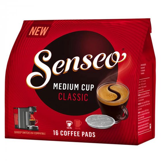 Senseo Kaffeepads Mittelstark geröstet Arabica Classic 5er Pack 555g 