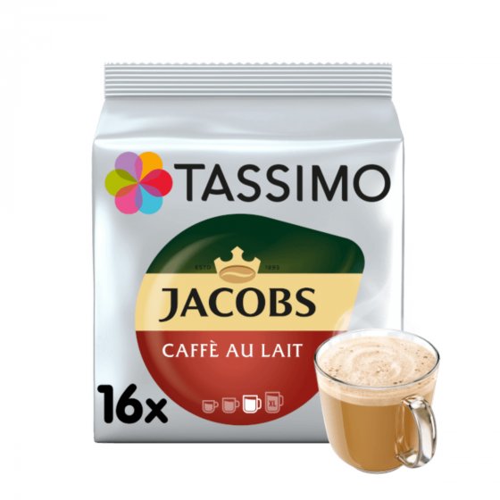 Tassimo Jacobs Café au lait classico Kaffee und Milch 16 T Discs 184g 