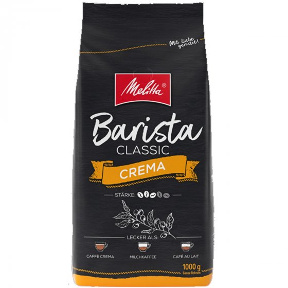 Melitta Barista Crema Classic ganze Kaffeebohnen Rostkaffee 1000g 