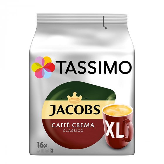Tassimo Jacobs Caffè Crema Classico XL dein großer Morgenkaffee 132g 