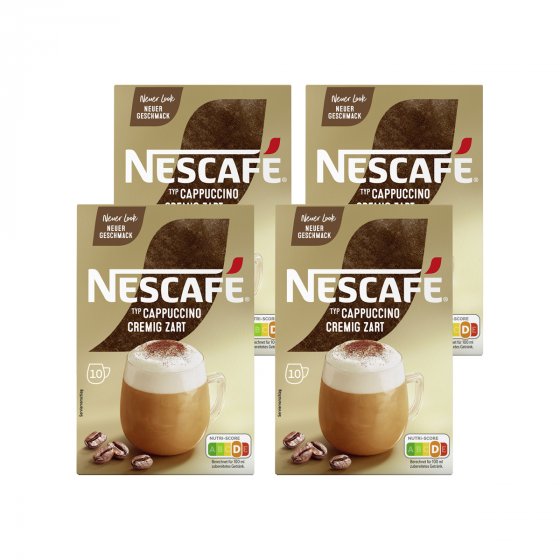 Nescafe Typ Cappuccino Cremig zart Löslicher Kaffee 10x14g 4er Pack 