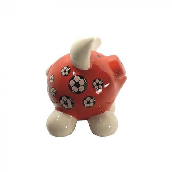 Sparschwein klein, farbig Keramik Rot