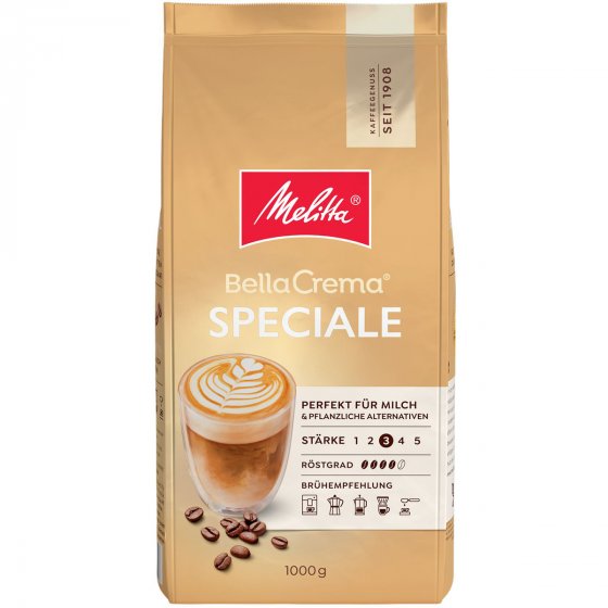 Melitta Bella Crema Cafe Speciale sanfte Röstung mildes Aroma 1000g 