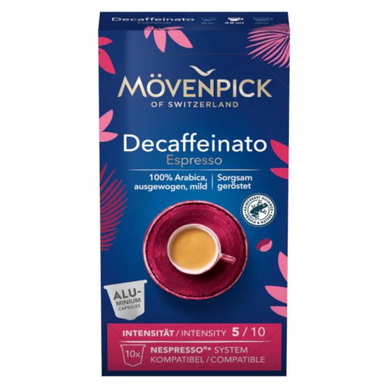 Kaffeekapseln DECAFFEINATO ESPRESSO in Alukapseln von Mövenpick 55g 