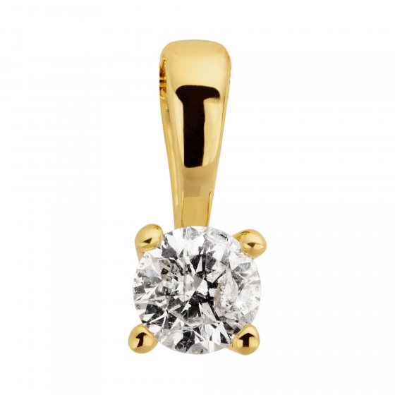 Anhänger 585/- Gelbgold glanz 1 Brill. 0,10ct. H/P2 