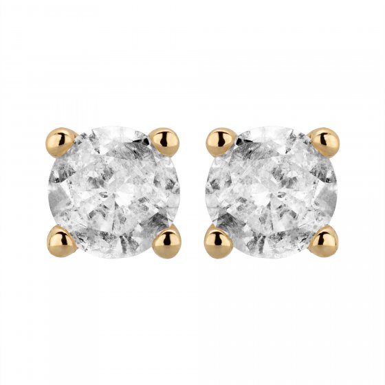 Ohrstecker 585/- Gelbgold 2 Brill. 0,25 ct. weiß 