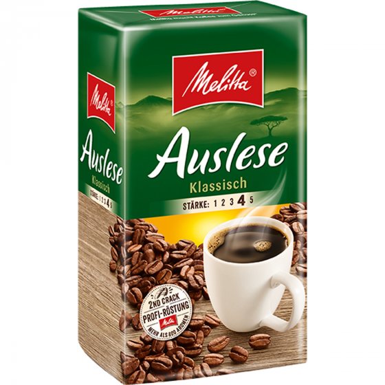 Melitta Auslese klassisch gemahlener Kaffee Geschmacksintensiv 500g 