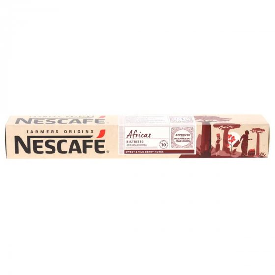 Nescafe Farmers Origins Africas Ristretto Coffee 10 Kapseln 55g 
