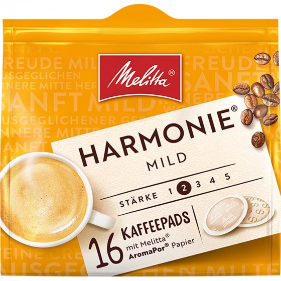 Melitta Kaffeepads Marmonie Mild Röstung 16 Pads 112g 5er Pack 