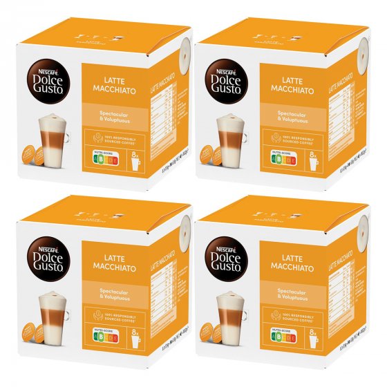 Nescafe Dolce Gusto Latte Macchiato 16 Kaffee Kapseln 4er Pack 
