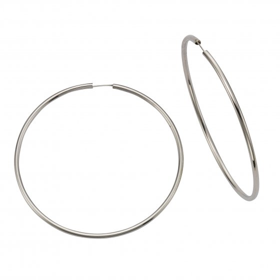 Creolen 925 Silber rhodiniert 6,0cm 